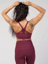 Knotted Back Sports Bra  by Profit Outfits