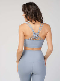 Knotted Back Sports Bra  by Profit Outfits