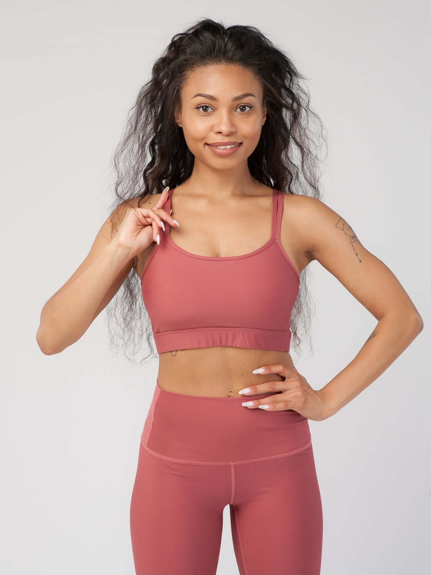 Knotted Back Sports Bra  by Profit Outfits