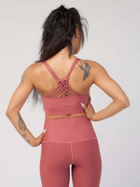 Knotted Back Sports Bra  by Profit Outfits
