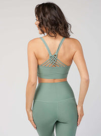 Knotted Back Sports Bra  by Profit Outfits