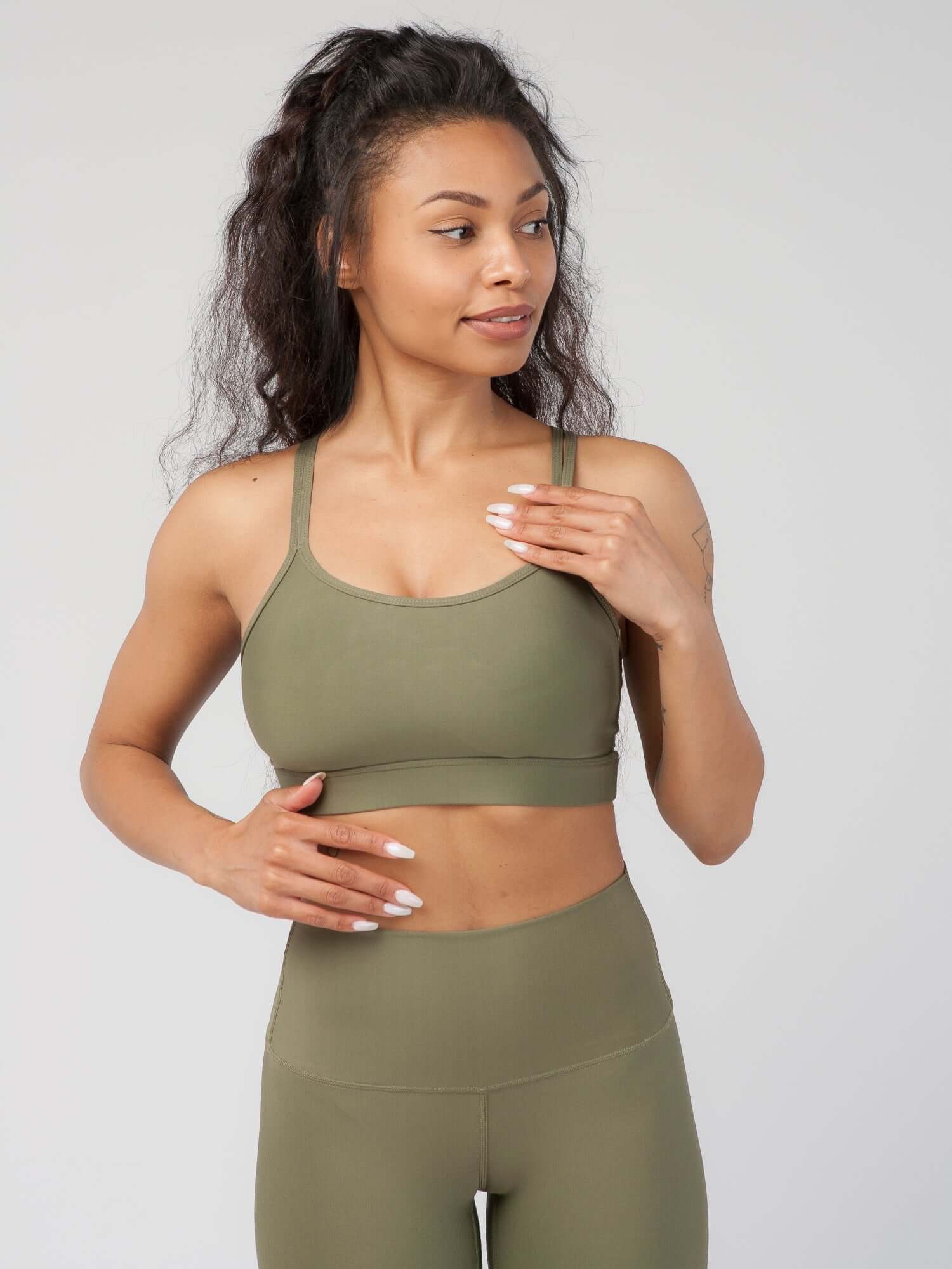 Knotted Back Sports Bra  by Profit Outfits