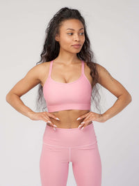 Knotted Back Sports Bra  by Profit Outfits