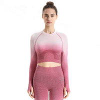 Soft Touch Ombre Sports Top  by Profit Outfits