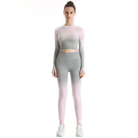 Soft Touch Ombre Sports Top  by Profit Outfits