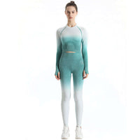 Soft Touch Ombre Sports Top  by Profit Outfits