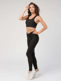 V Front High Waist Legging  by Profit Outfits