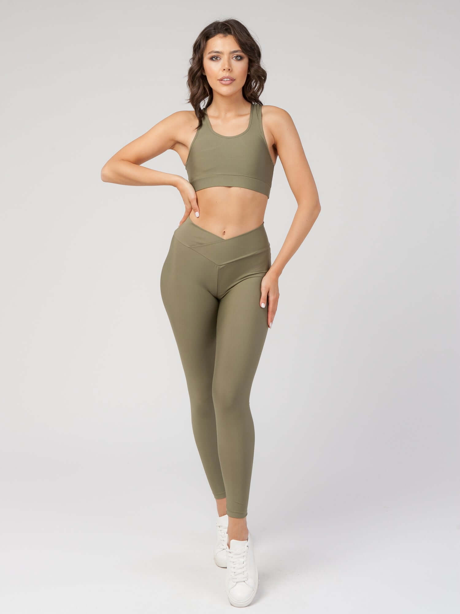 V Front High Waist Legging  by Profit Outfits