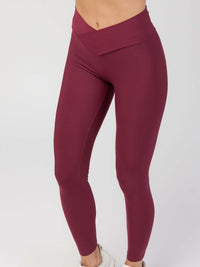 V Front High Waist Legging  by Profit Outfits