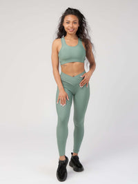 V Front High Waist Legging  by Profit Outfits