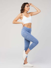 Melange Seamless Legging (K189304-Blue Melange-S) - Activewear | Legging | Starting at $16.5 from Profit Outfits