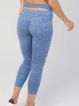 Melange Seamless Legging (K189304-Blue Melange-S) - Activewear | Legging | Starting at $16.5 from Profit Outfits