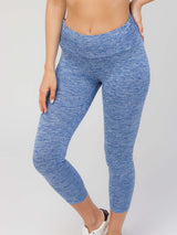 Melange Seamless Legging (K189304-Blue Melange-S) - Activewear | Legging | Starting at $16.5 from Profit Outfits